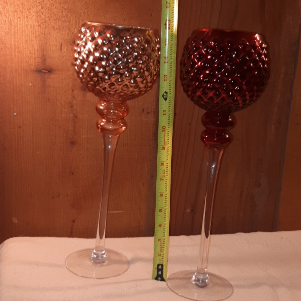 Gorgeous glass candle holders